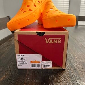Vans Safety Orange Slip-On TRK Shoes